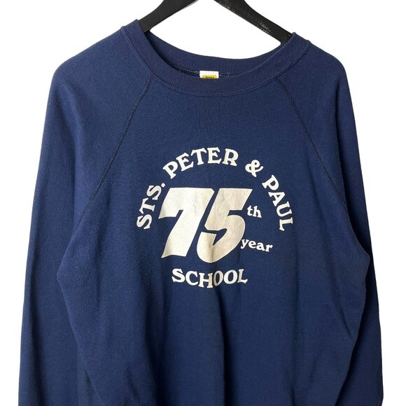 American Vintage Tops - Velva Sheen Medium Anniversary Raglan Sweatshirt Vintage 80s USA Unisex Fit